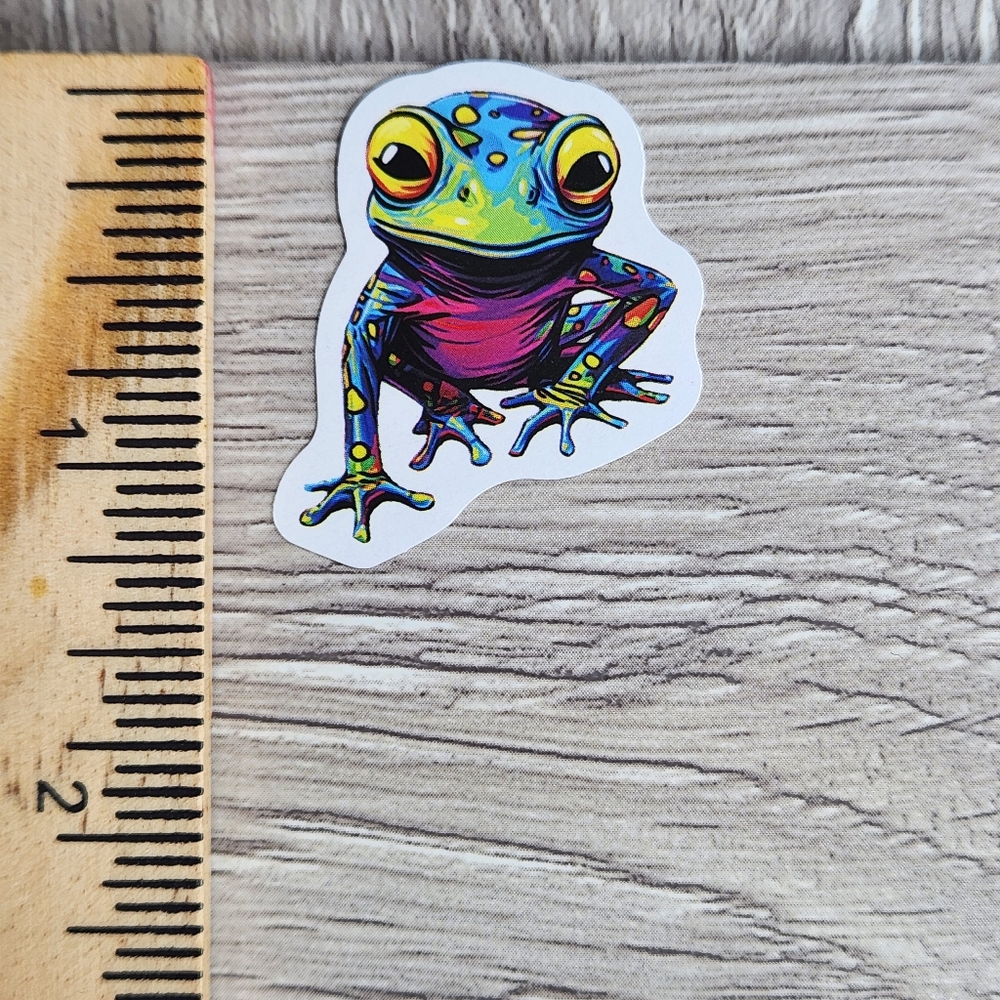 10 for $10 Funky Frog Stickers  Psychedelic Frogs Animal Sticker